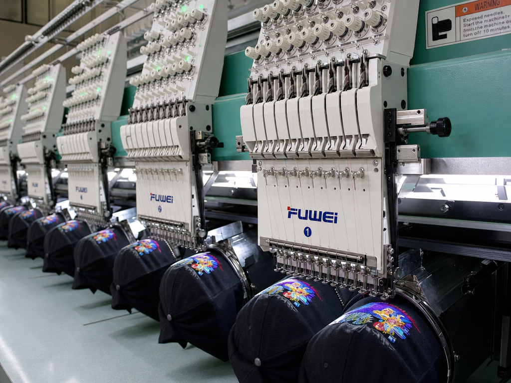 Custom Baseball Caps &mdash; production detail