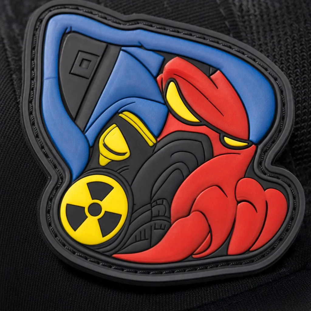 PVC patch with raised 3D logo molded for sports and outdoor cap programs, REACH-compliant